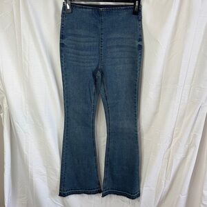 No Boundaries Dark Blue Flare Jeans - Wide Leg